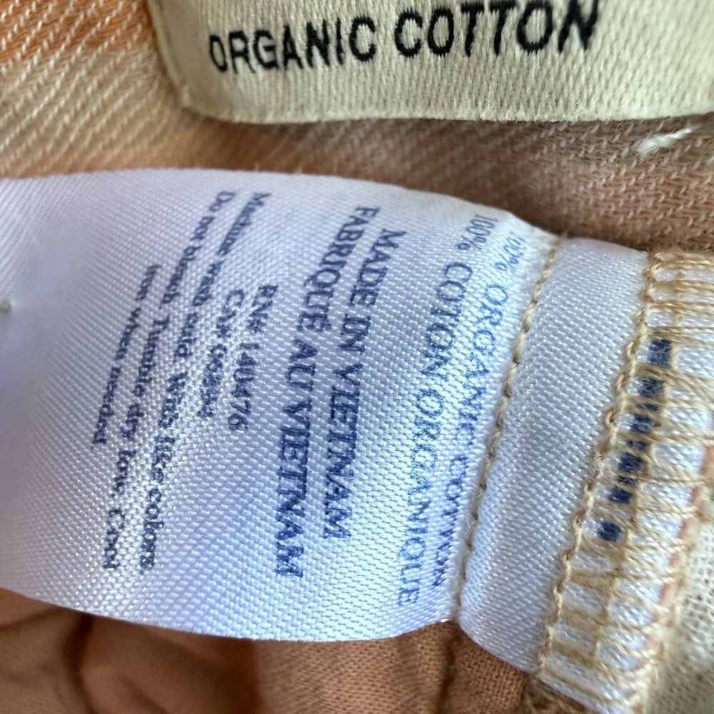 Faherty Dress Organic Cotton Stiped Sleeveless Tan Blue Multi Plus (XXL) - Picture 10 of 11